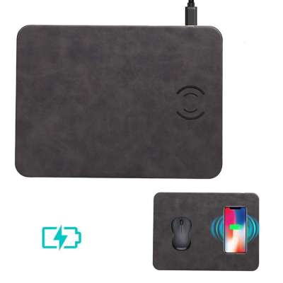 High Quality Qi Fast Charger Rechargeable Mousepad 2 in 1 Wireless Charger Mousepad