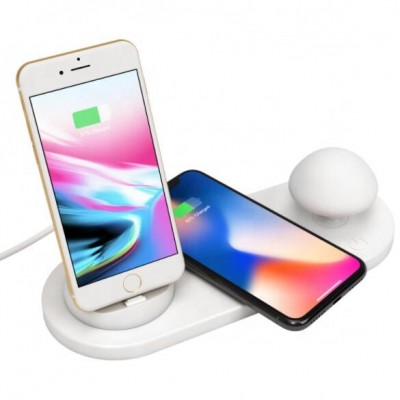 2 in 1 Wireless Charger Touch Control Bedside Table Lamp Night Light Phone Wireless Charging Station