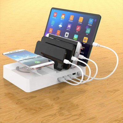 High quality 5 Port Multiple USB Charger Restaurant multiple Cell Phone Wireless Charging Station